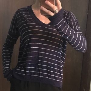 Navy and white stripe Madewell Sweater XS